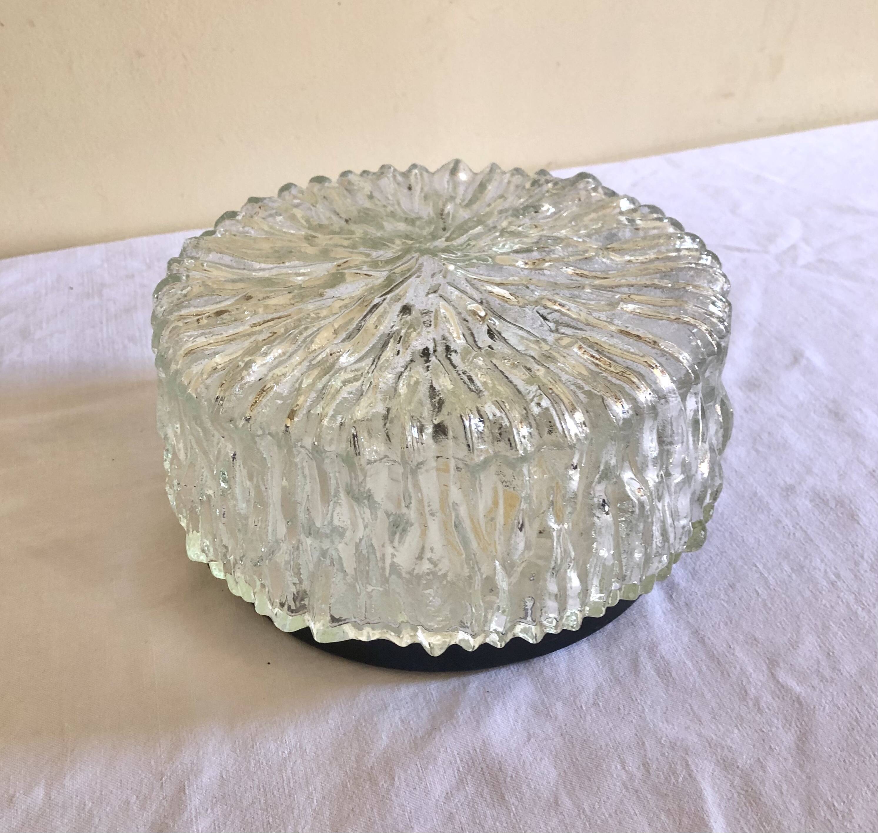 Wall lamp in vintage molded glass ceiling lamp