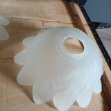 Set of 3 Art Deco glass paste pendant lights