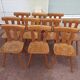 Lot de 10 chaises de bistrot café bar restaurant - bois - vintage
