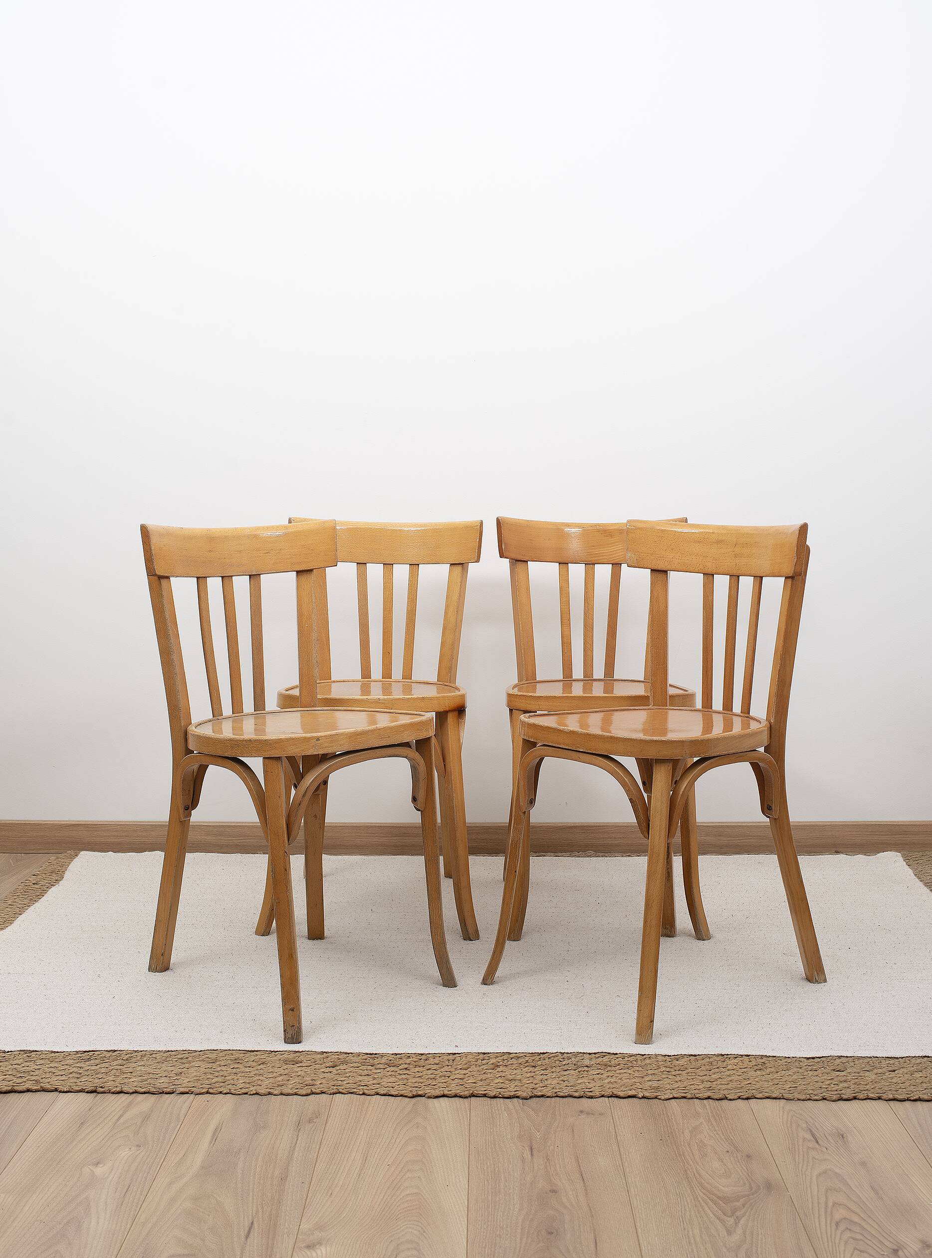 BAUMANN bentwood bistro chairs, set of 4