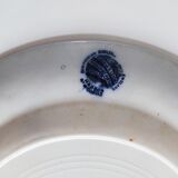 Paire d'assiettes anglaises décor bleu