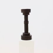 Objet cylindrique en grès brutaliste signé Studio Pottery années 1960
