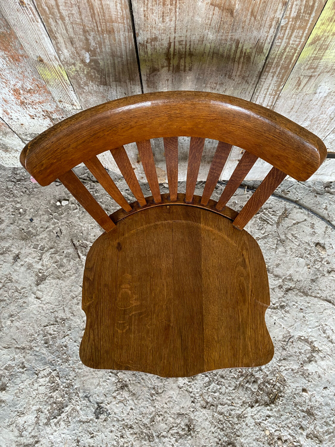 Vintage 1930s Solid Oak Office Chair
