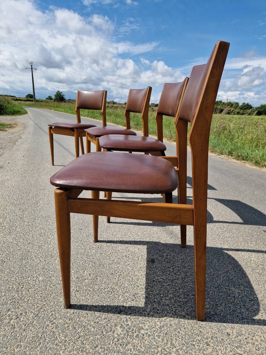 Set of 4 vintage Scandinavian chairs