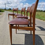 Set of 4 vintage Scandinavian chairs