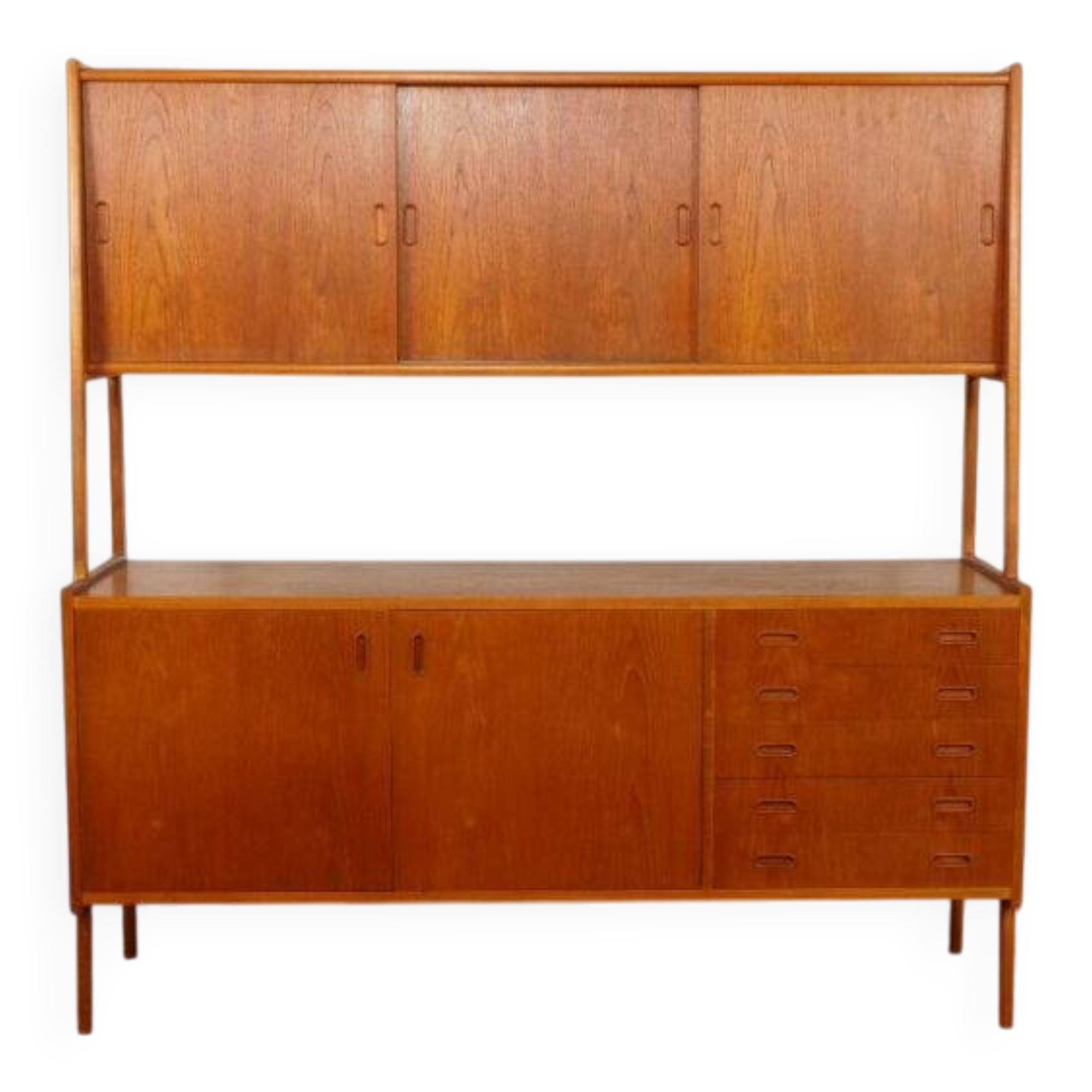 Vintage highboard | Wall cabinet | Teak | 175 cm