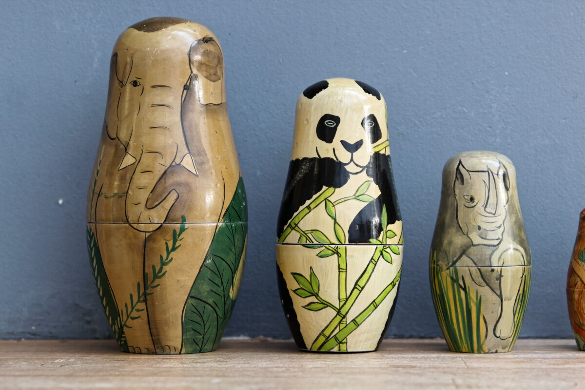 Russian dolls, matryoshka, animals