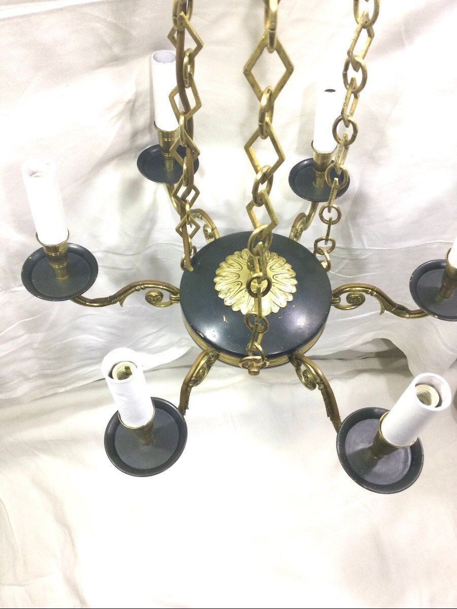 Empire chandelier with 6 lights