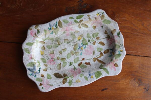 Plat de service en céramique Jacques Laurent et Juliette Mazaudois 1950/1960