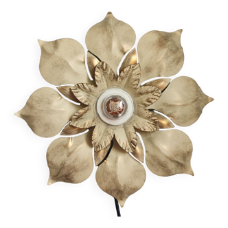 Vintage metal flower wall/ceiling light