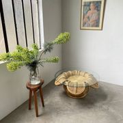 Vivai del sud “flower” rattan coffee table