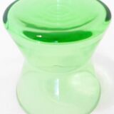 12 Art-Deco aperitif glasses in crystal and sea uraline