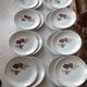 Lot de seize assiettes plates