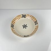 Plate on foot, ironstone, Badonviller "Roscoff", 1930