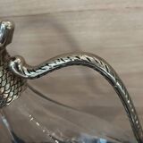 Silver-plated metal crystal decanter