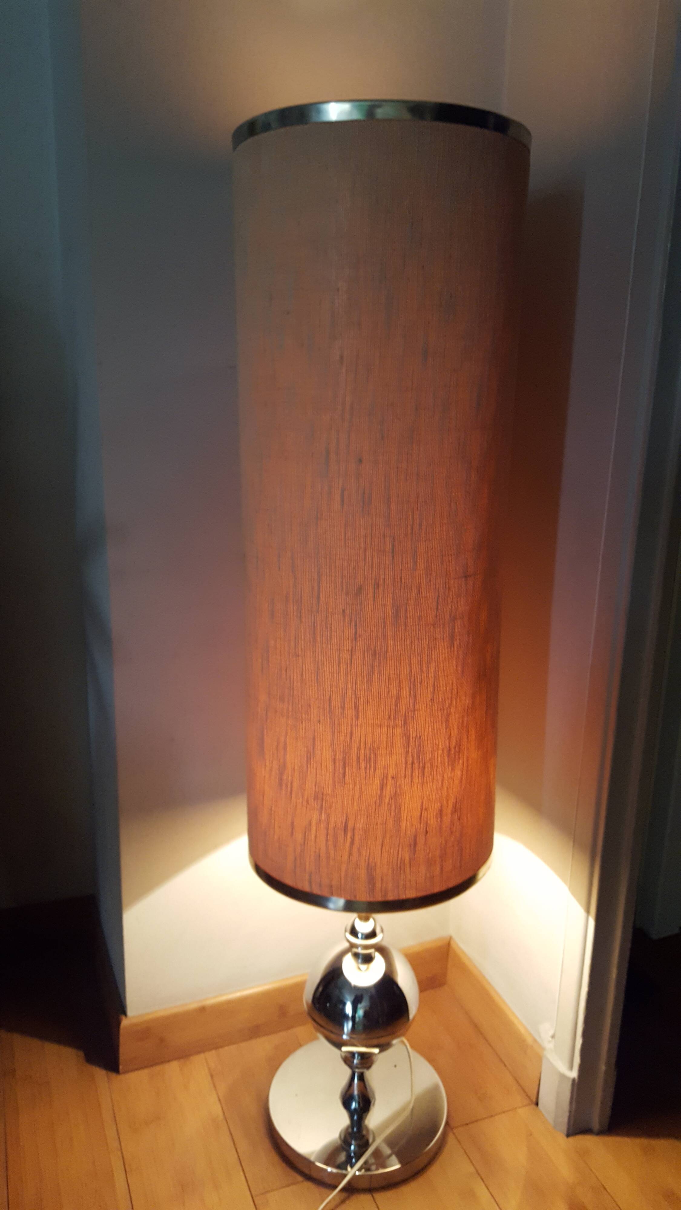 Vintage chrome lamppost from the 70s with its dayof
