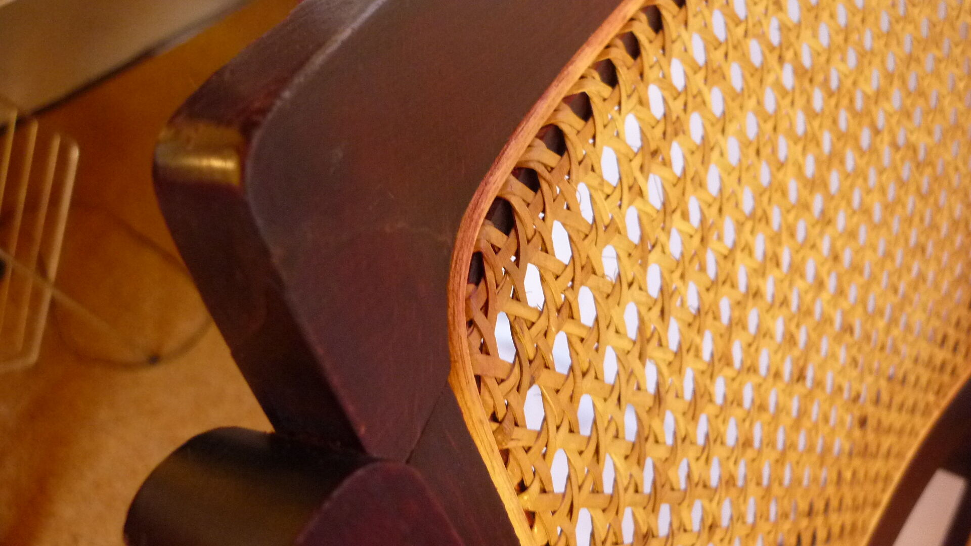 Duo of canned folding chairs