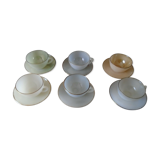 6 cups arcopal iridescent opalesquin harlequin