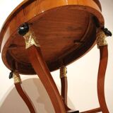 Biedermeier Cherry Veneer Gold-Leaf Center Table, Austria, 1820s