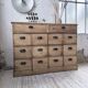 1950s pine workshop cabinet with drawers