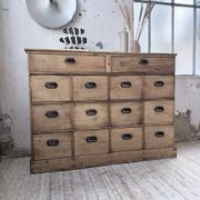Meuble de métier pin à tiroirs 1950