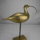 Old statuette bird brass deco vintage brass bird statue curlew