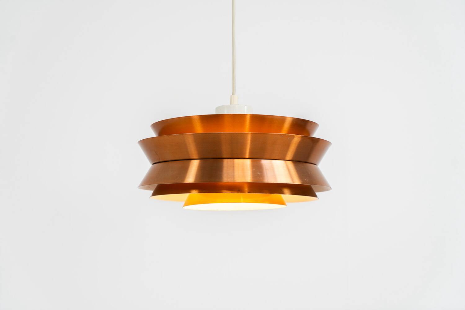 Suspension « Trava » en cuivre de Carl Thore pour Granhaga (Suède, années 1960).
