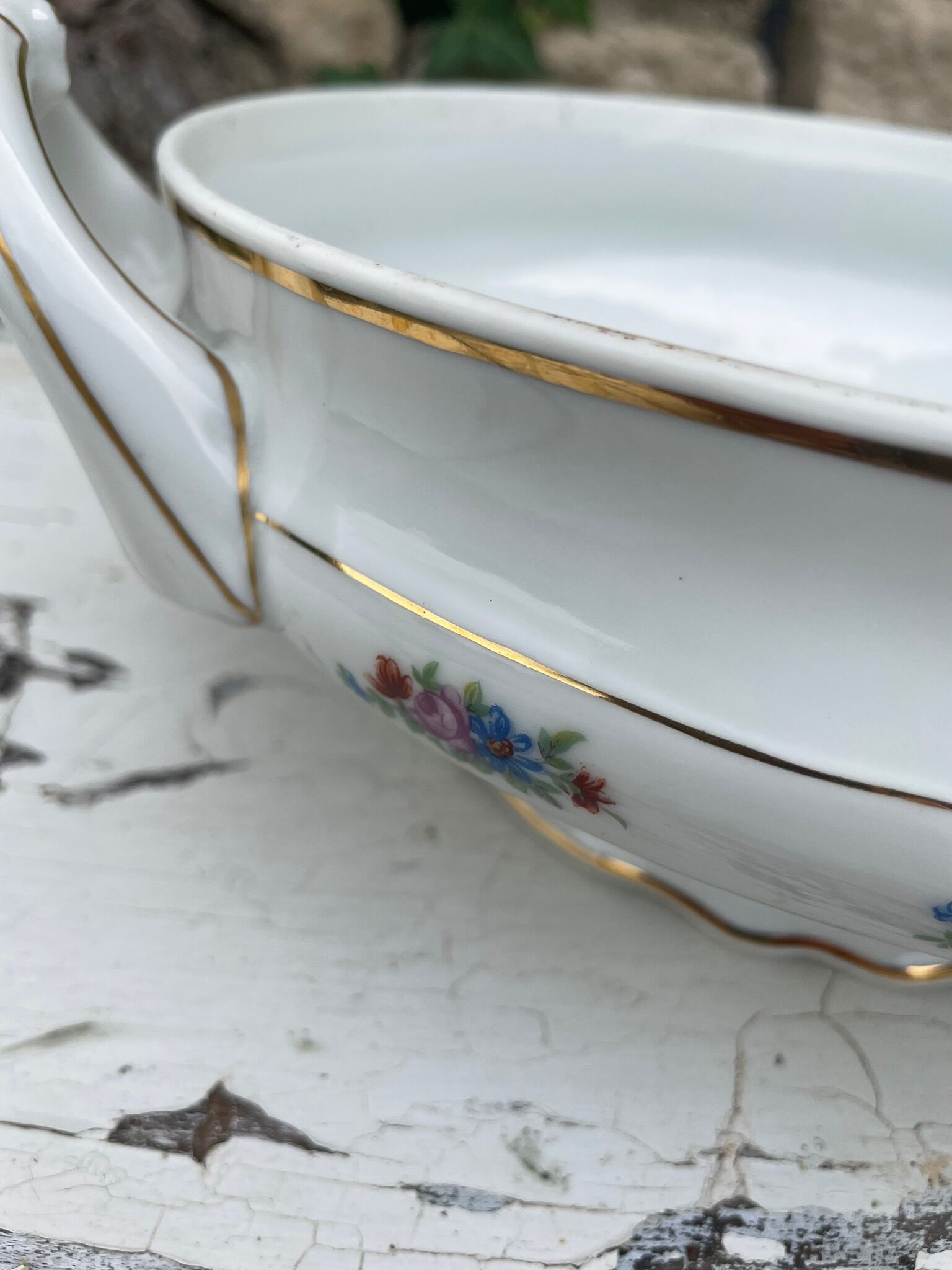 Clay porcelain soup bowl