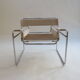 Fauteuil Wassily en cuir couleur crème de Marcel Breuer pour Gavina, Italie Bauhaus