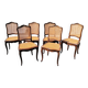 Lot de 6 chaises en cannage
