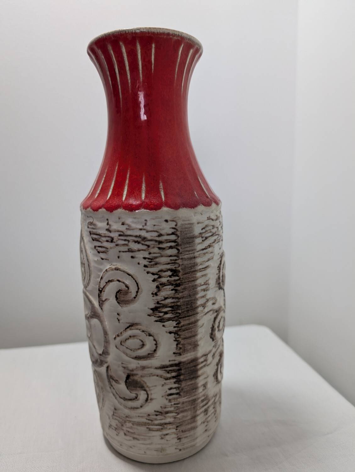 Vase Bay Keramik West Germany red vintage 70s - model 68/25