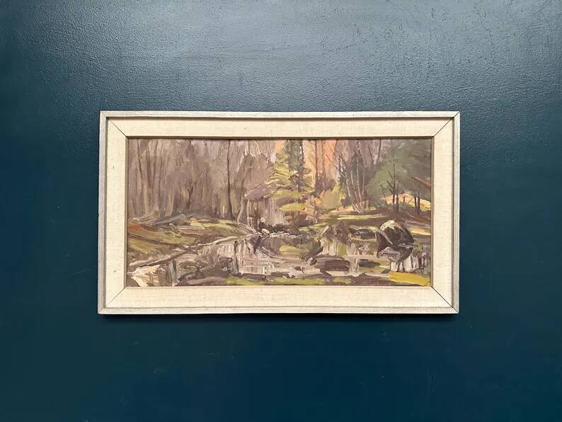 Original Swedish Oil on Panel – “Old Sawmill, Apelnäs Roasjö” by Gunnar Svensson – Dated 1962 – Vintage & Framed