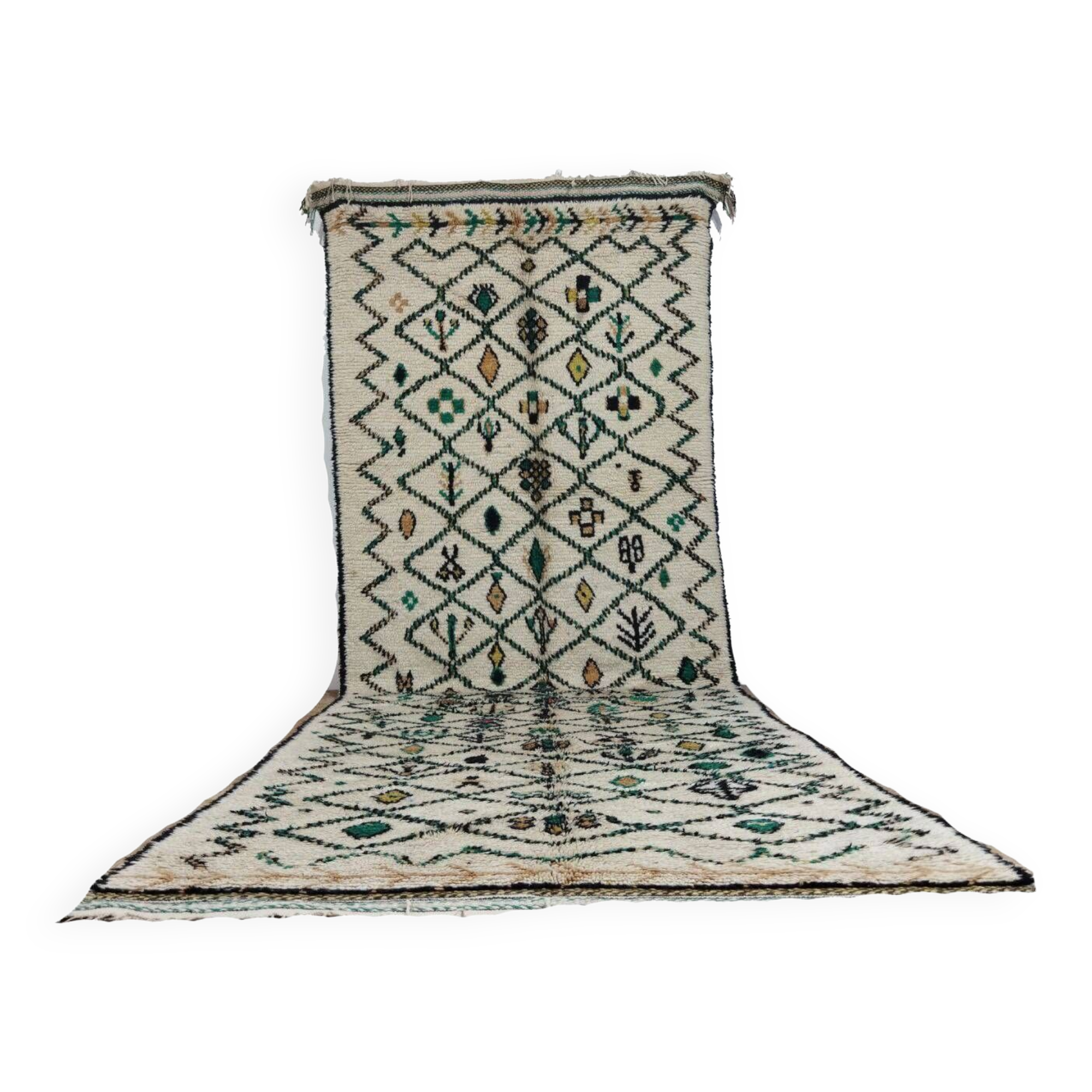 Vintage Berber abstract rug 375 X 132 CM