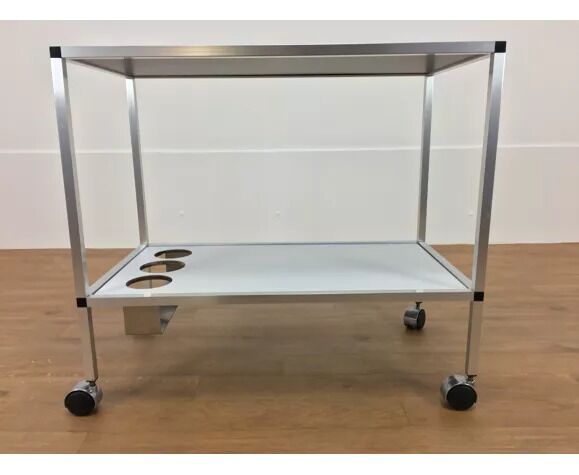 1970 minimalist serving in brushed aluminum reversible tray