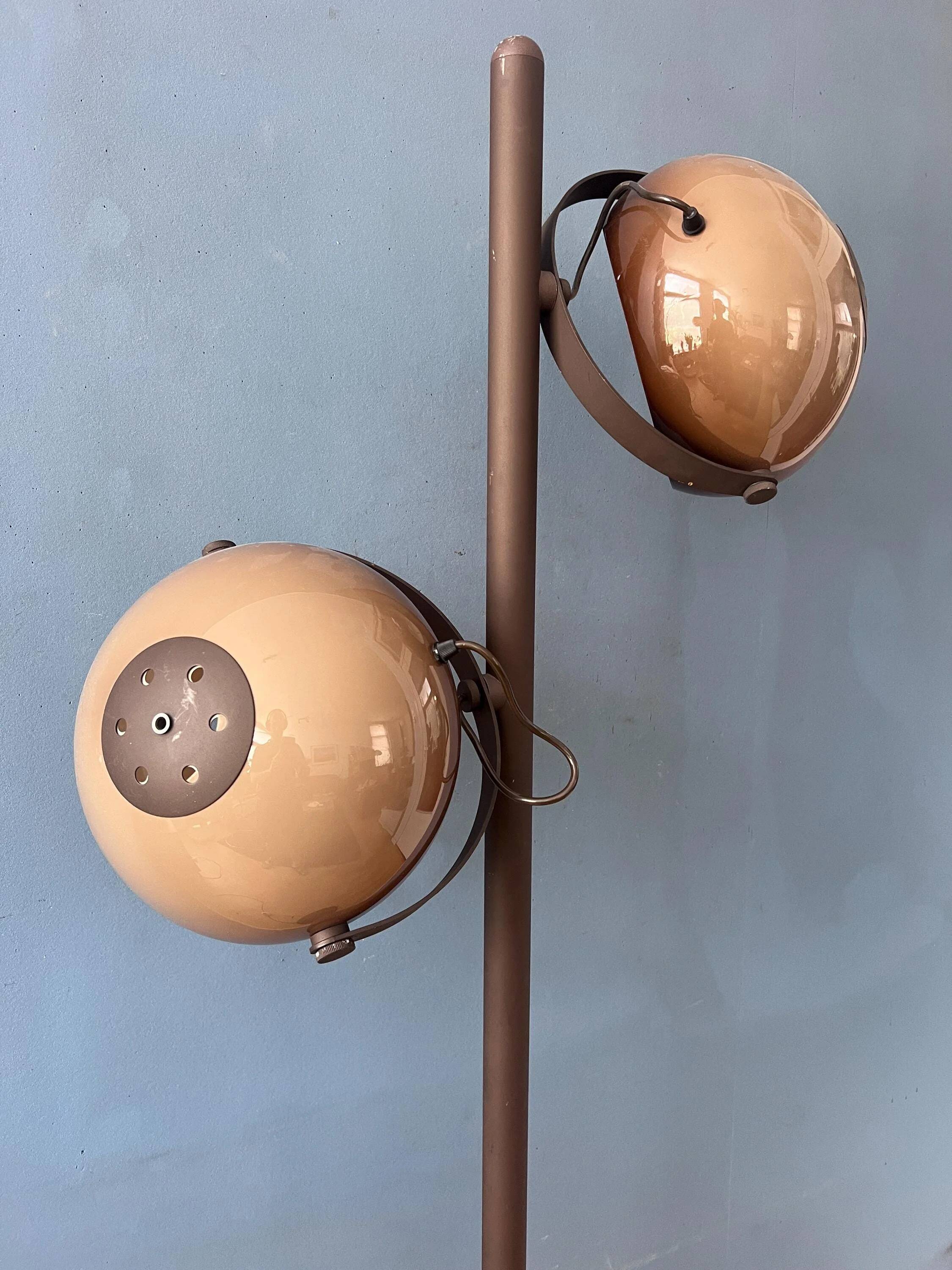 Herda floor lamp - mushroom floor lamp - mid-century brown