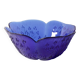 Cobalt Blue Vintage Glass Bowl / Cow Parsley Design by Pertti Kallioinen