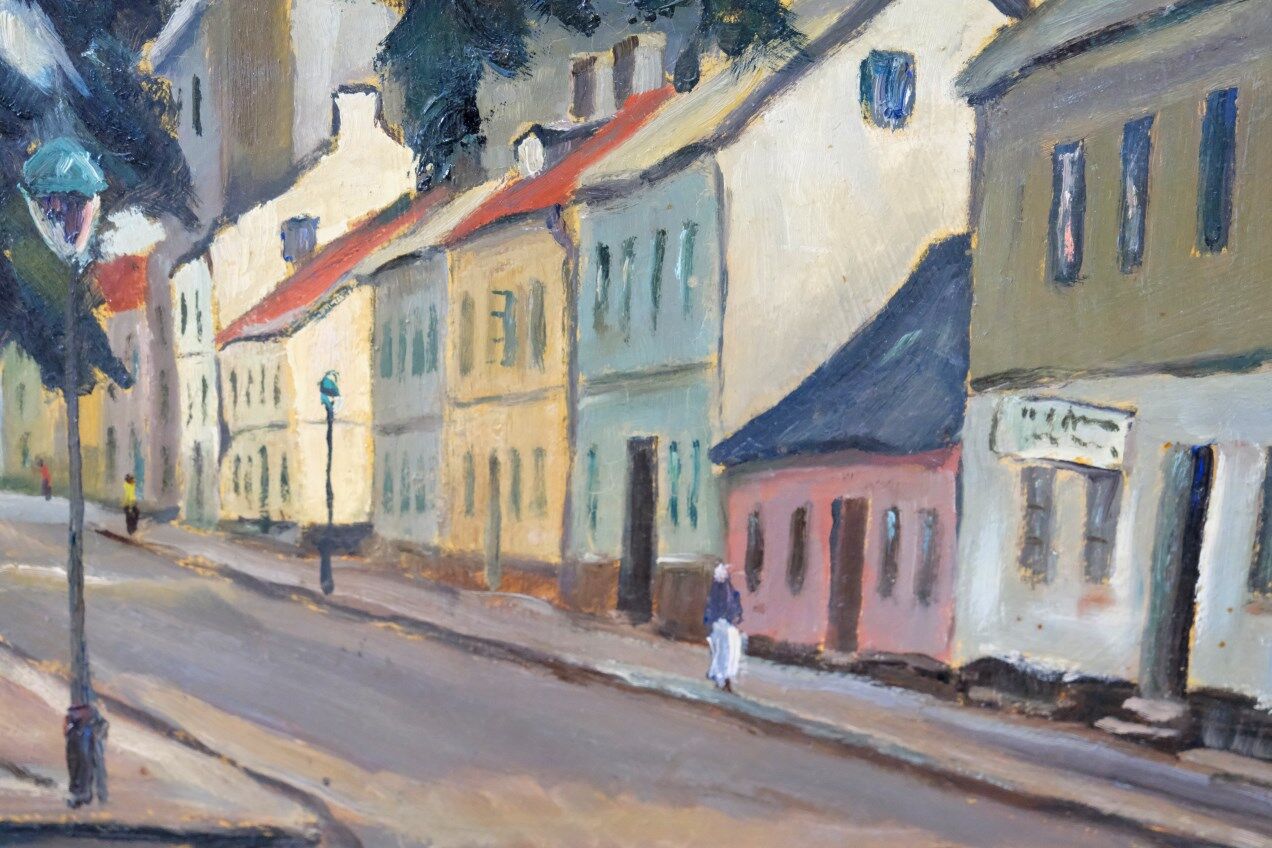 Malte Särlöv, Swedish Modern Landscape, 1950s, Oil on Panel, Framed