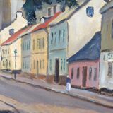 Malte Särlöv, Swedish Modern Landscape, 1950s, Oil on Panel, Framed