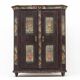 Rustic Farmhouse Folk Art Painted Bridal Cabinet 1844