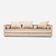Canapé kopenhaga beige velour, design scandinave
