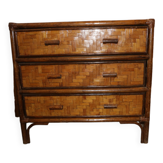 rattan chest of drawers