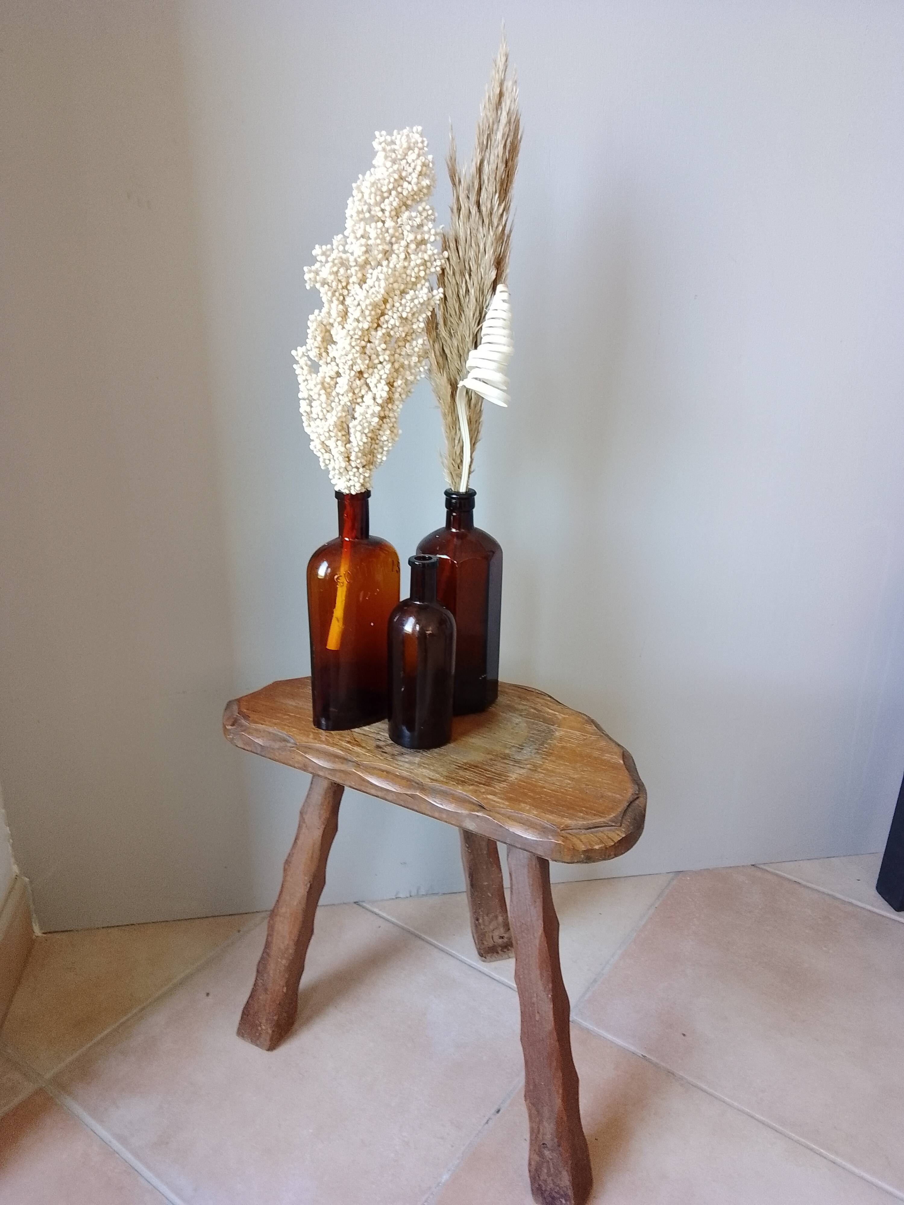 Wood tripod stool