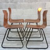 Set of 4 chairs Galvanitas S23 oak