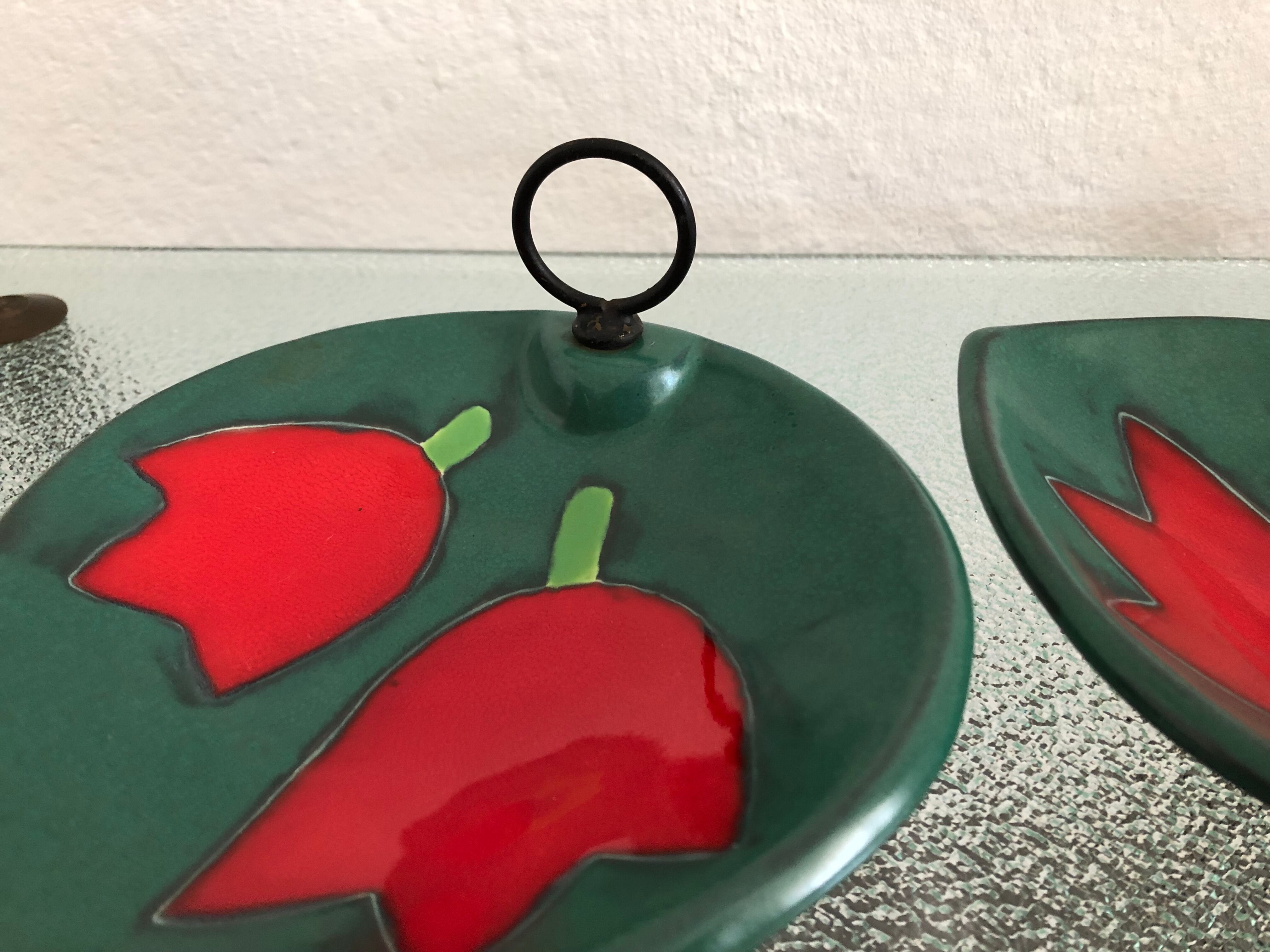 Pair of dishes vintage 50s ceramic