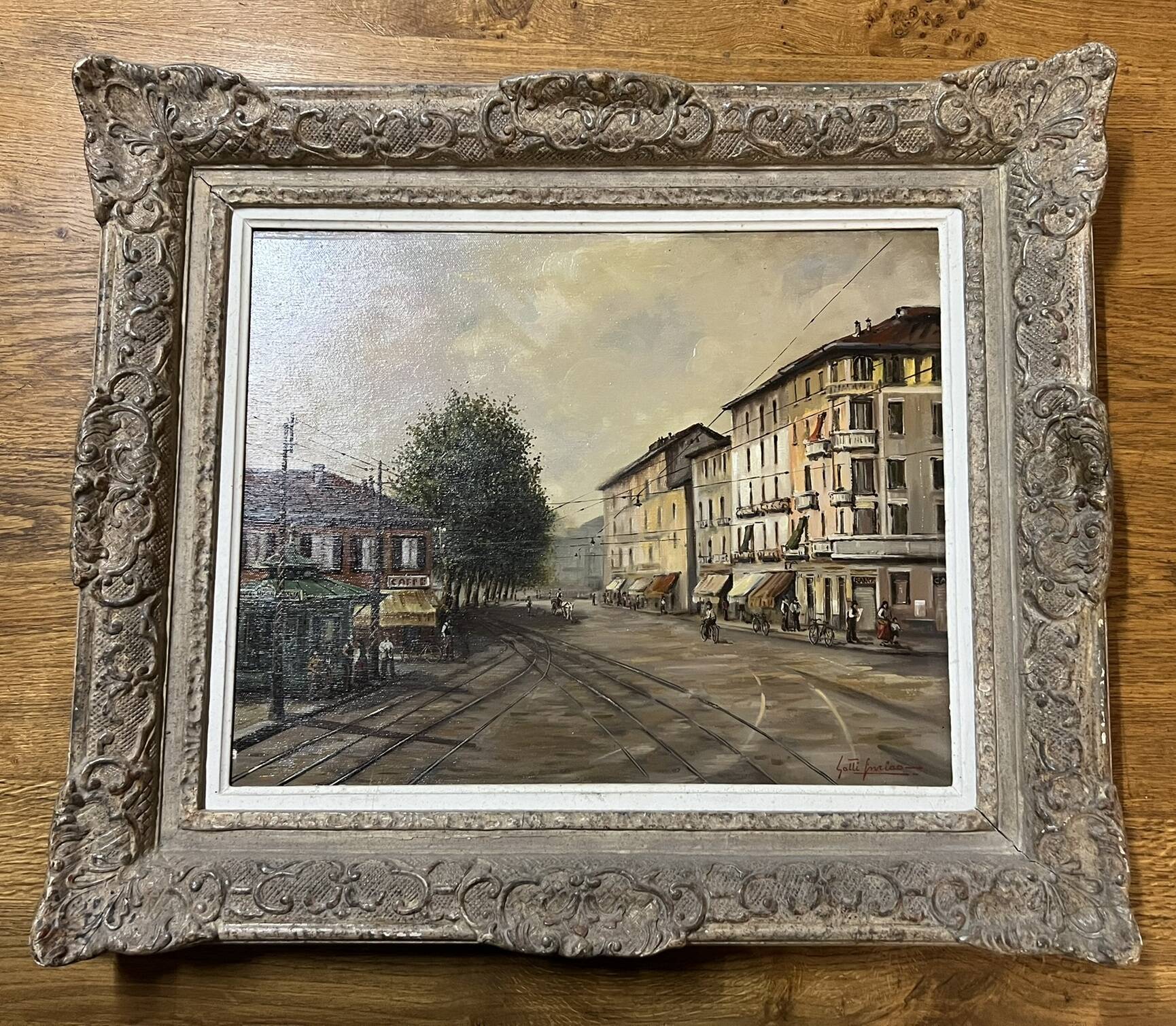 Italian School of the 20th century: Oil on canvas by Enrico Gatti signed, located and dated