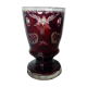 Violet vase in bohemian crystal foot shower