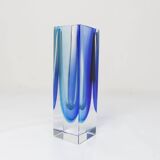 Sommerso Murano blue vase 1960
