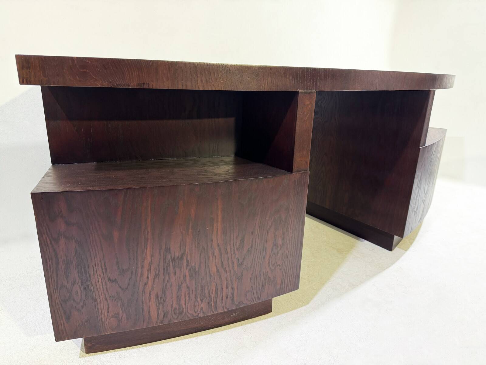 Wooden Art Deco Desk with Drawers, 1930s