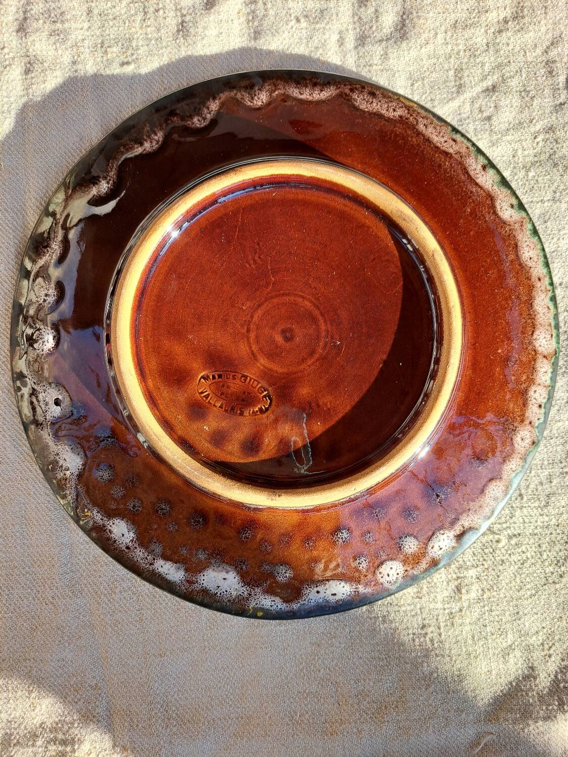 Marius Giuge Vallauris plate service