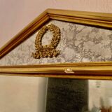 Giltwood carved neoclassical mirror, italy, 1950s.